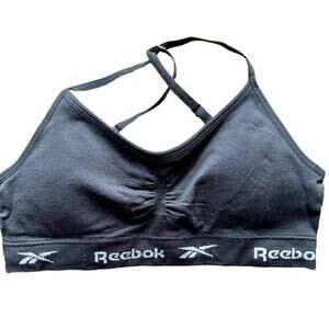 Reebok Seamless Bralette Training Bra Black Girls Size Medium 8-10 NWOT